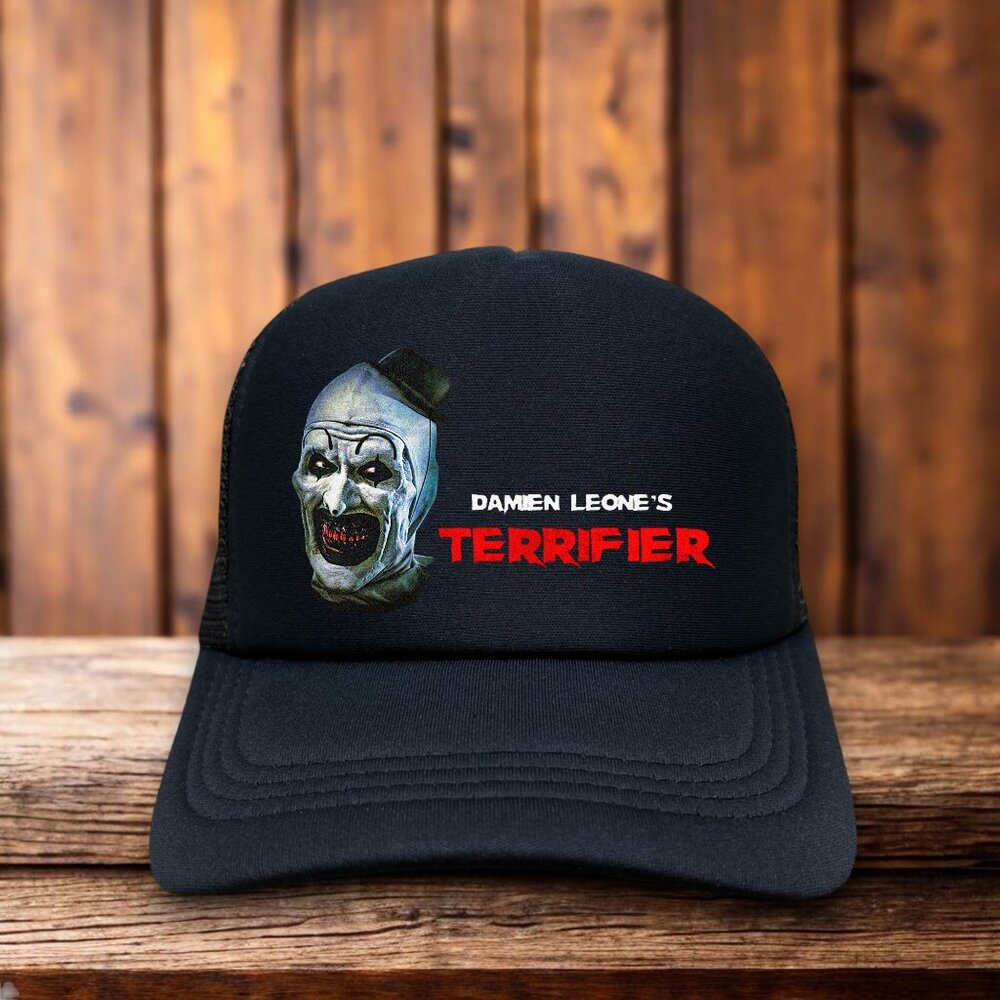 Terrifier Unisex Trucker Hat Black Snapback Art The Clown Horror Movie Ball Cap